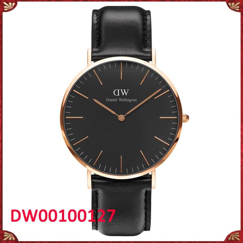 DW Watch 40mm Rose Gold Classic Black Sheffield Men's Watch DW00100127