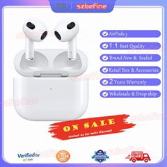 Apple AirPods 3rd Generation With Wireless Charging Case in ear Earphones (Hot Product - 1*)