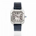 Cartier Dumont WSSA0022 Large Model Silver Dial Quartz Watch w/Box and Card