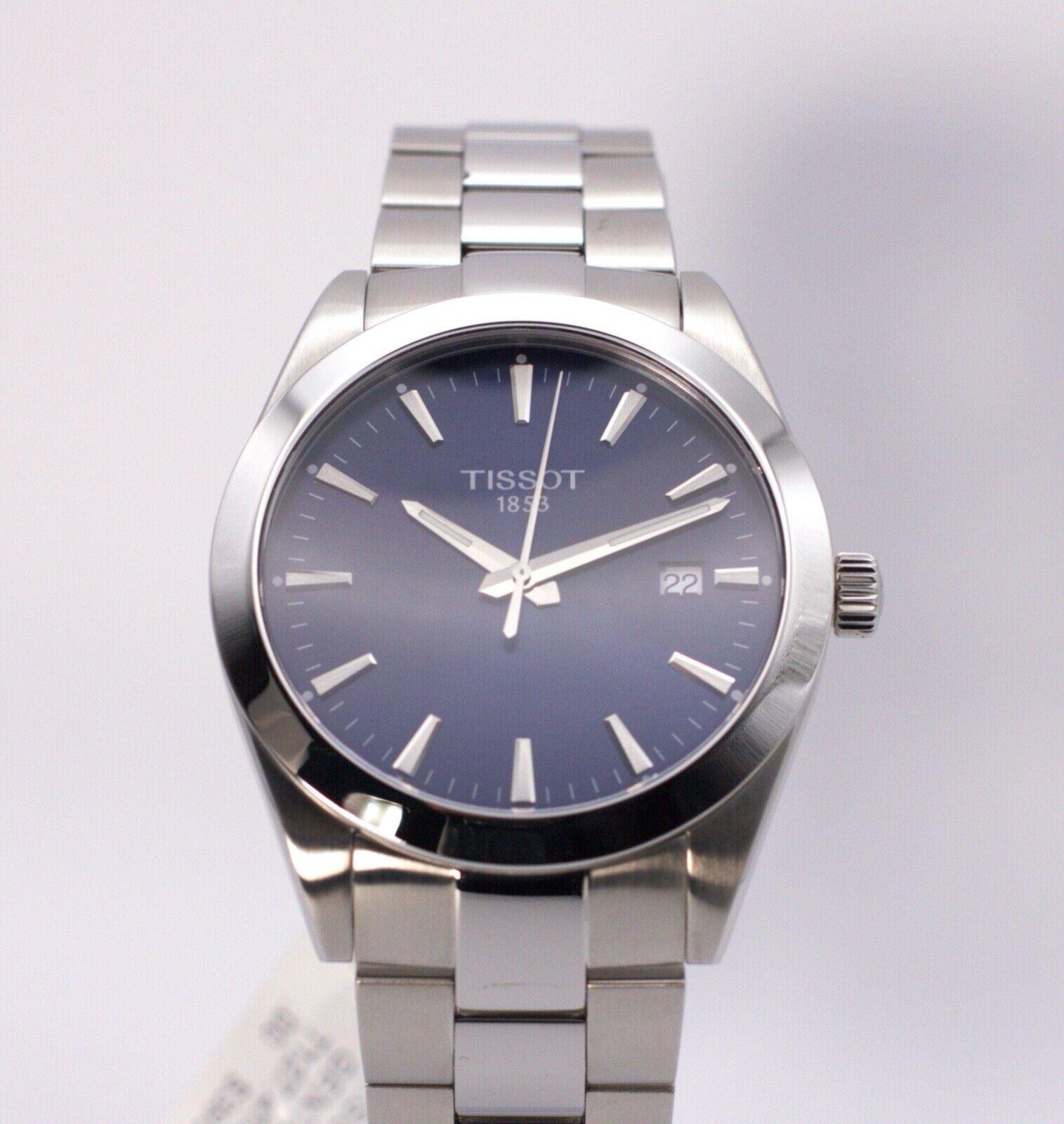 Tissot Watch Gentleman Quartz Navy Blue Dial T127.410.11.041.00 2