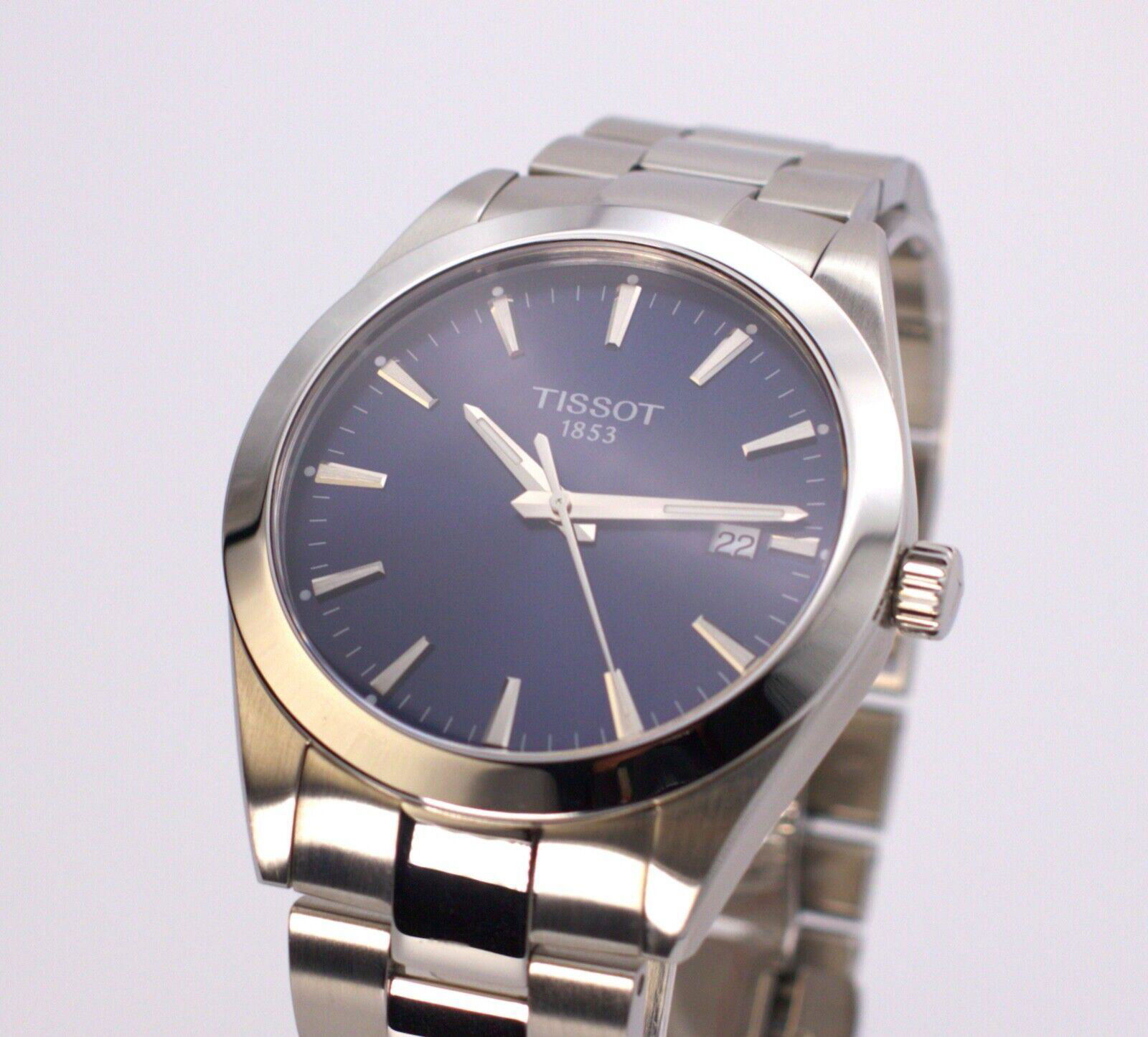 Tissot Watch Gentleman Quartz Navy Blue Dial T127.410.11.041.00 5
