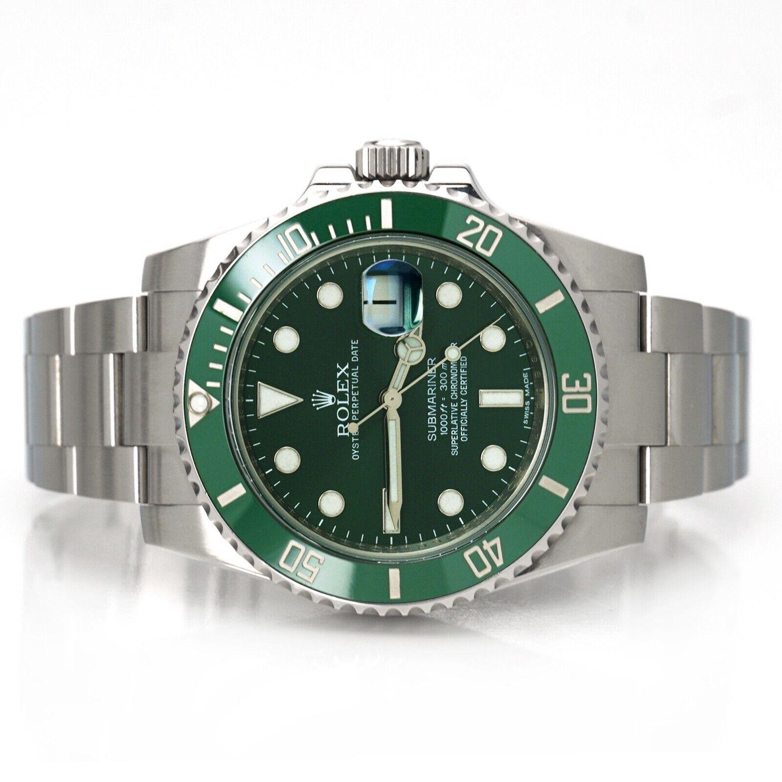 Rolex Submariner Date 'Hulk' Green Ceramic Steel Watch 116610 LV 2