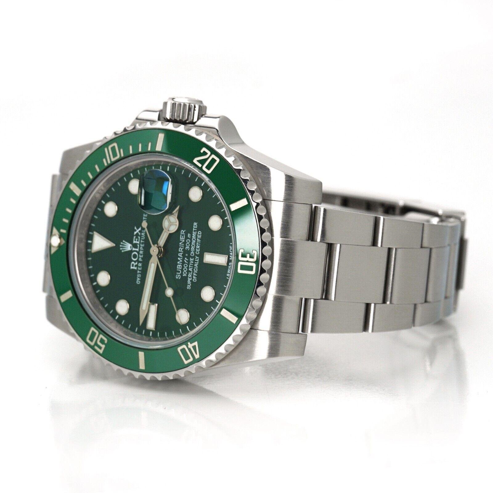 Rolex Submariner Date 'Hulk' Green Ceramic Steel Watch 116610 LV 3