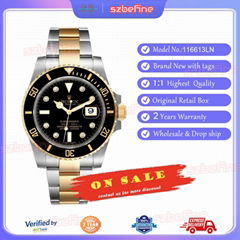 Rolex Submariner Date 40mm Black Dial Two Tone Auto Steel/Yellow Gold 116613LN