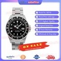 Rolex GMT-Master II Automatic 40mm Steel Mens Oyster Bracelet Watch Date 16710