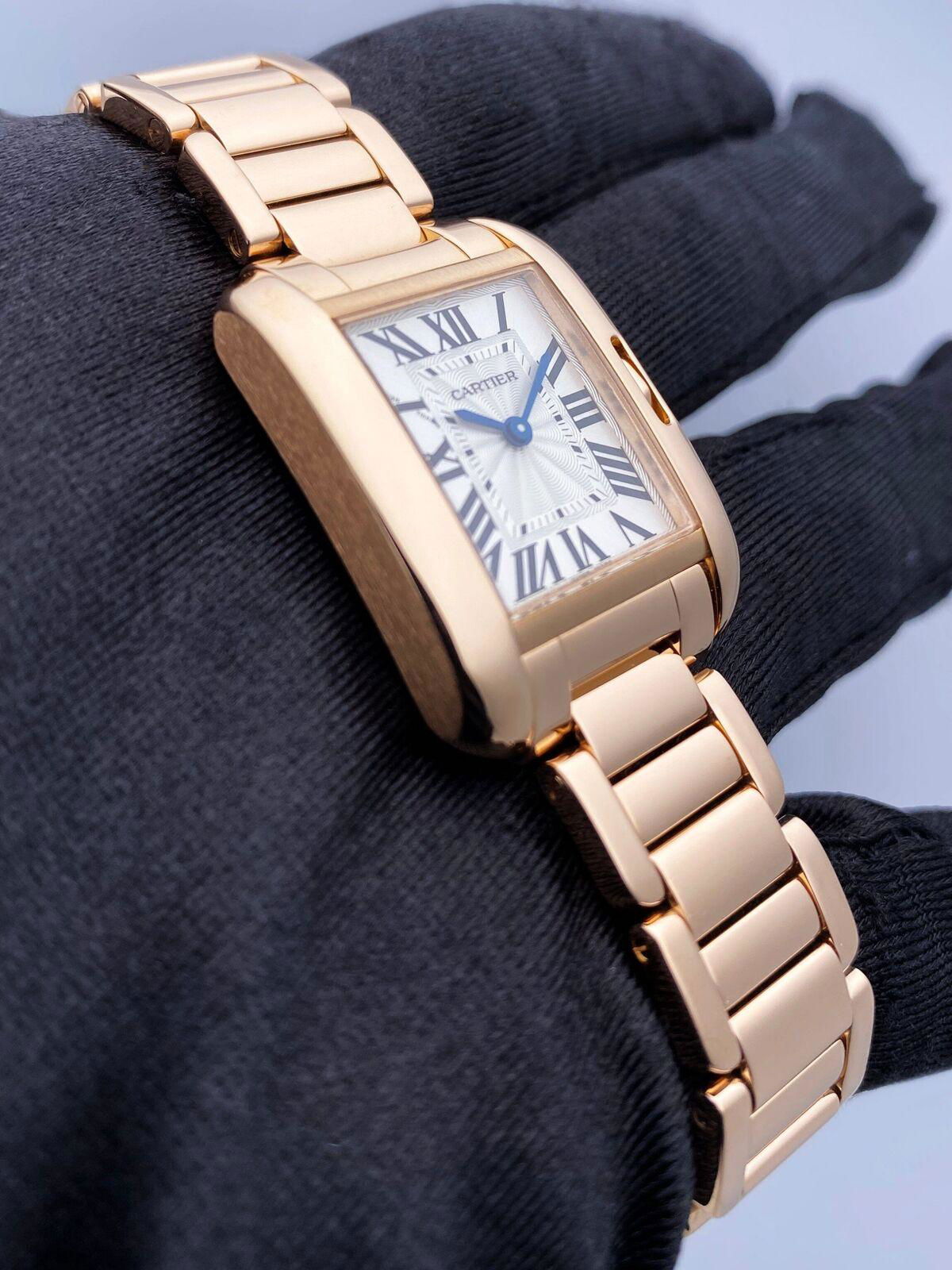 Cartier Tank Anglaise W5310013 18K Rose Gold Ladies Watch 3