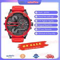 Diesel DZ7370 Mr Daddy 2.0 Chronograph Red Silicone Stainless Steel Watch 57mm (Hot Product - 1*)