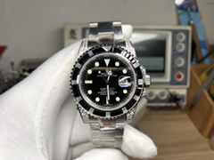 Diamond Rolex Submariner Date Watch Black Dial Automatic Stainless Steel