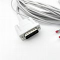 compatible Philips M1770A 15pin ECG Cable 10-Lead EKG Cable patient cable 2