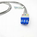 Compatible with Philips M1672A ECG 3 Lead wires ECG cable Pinch/Grabber 3