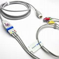 Compatible with Philips M1672A ECG 3 Lead wires ECG cable Pinch/Grabber 4