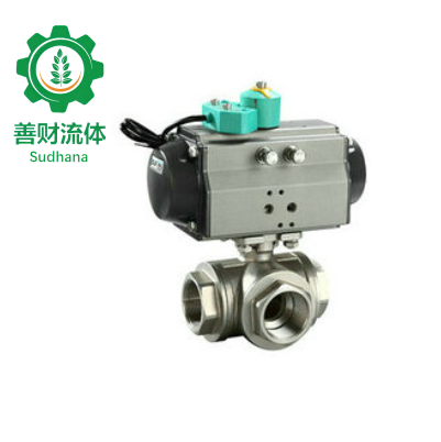 Pneumatic Three-Way Ball Valve 2