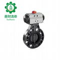 AT Type Double Acting UPVC Pneumatic Wafer Butterfly Valve