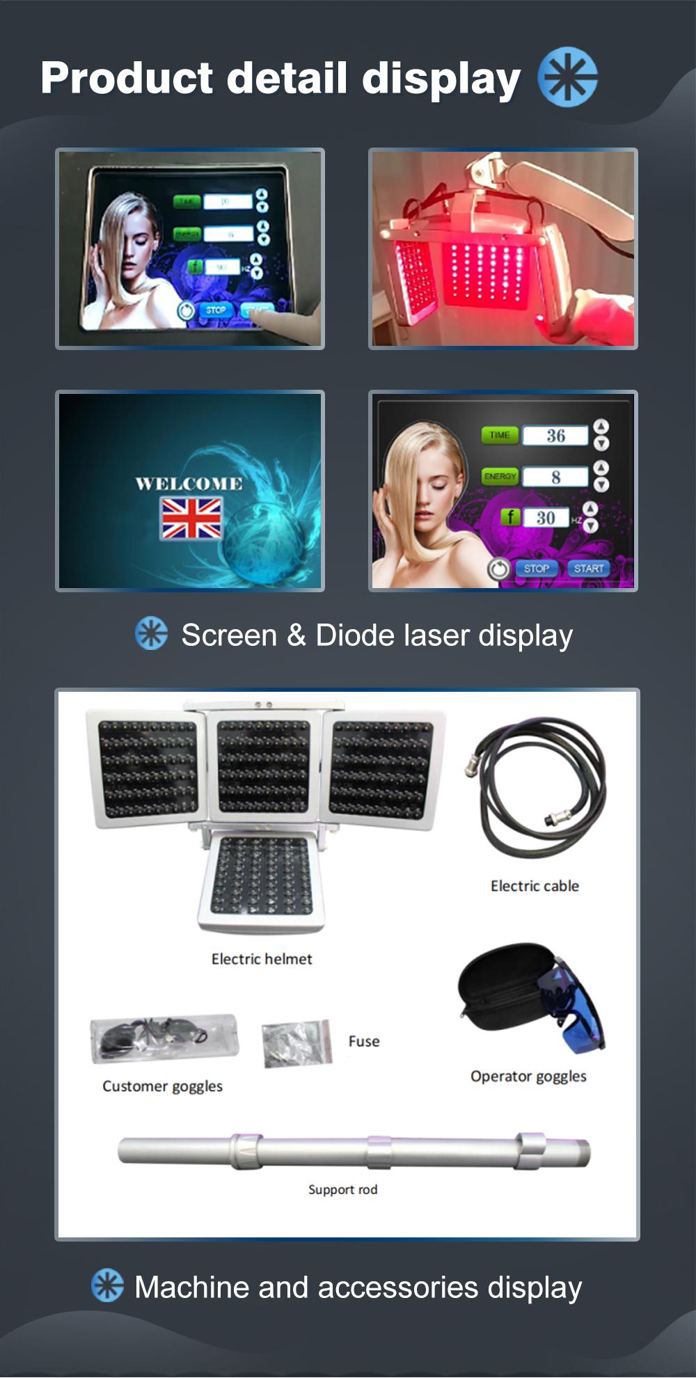 670nm Wavelengths Hair Loss Treatment Machine Hair Regrowth Laser