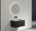 Smart bathroom cabinet modern light luxury bathroom washing table solid wood bat 2