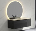 Smart bathroom cabinet modern light luxury bathroom washing table solid wood bat 3