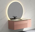 Smart bathroom cabinet modern light luxury bathroom washing table solid wood bat 4