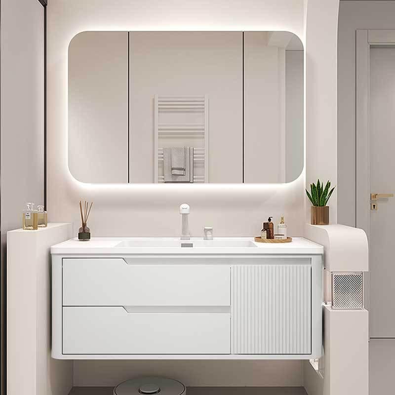 Oak Paint wash basin Smart Mirror Cabinet Bathroom cabinet combination
