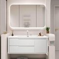 Oak Paint wash basin Smart Mirror Cabinet Bathroom cabinet combination 1