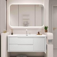 Oak Paint wash basin Smart Mirror Cabinet Bathroom cabinet combination