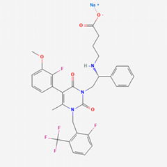 Pharmaceutical Grade API Elagolix Sodium CAS 832720-36-2