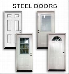 American Steel Door With Wood Edge