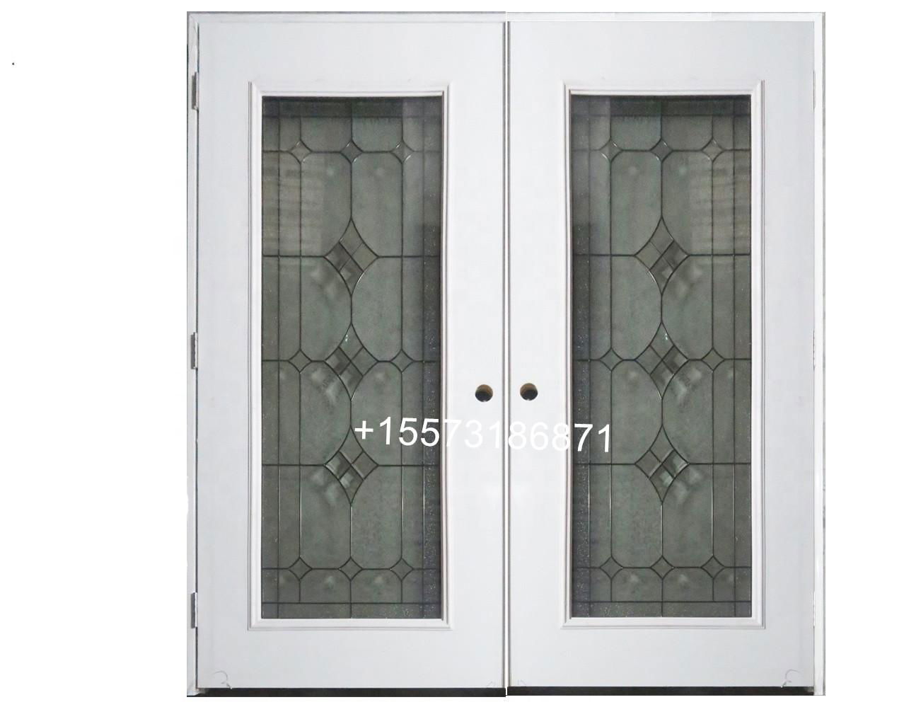 6 panel metal door with wooden edge 2