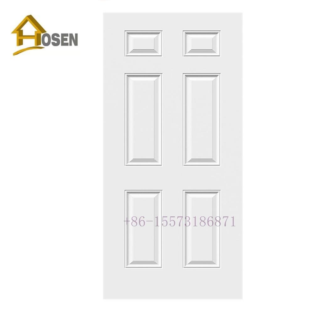 white primed MDF door with wood frame