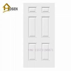 white primed MDF door with wood frame