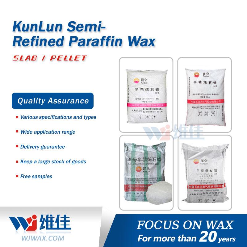 KUNLUN brand semi refined paraffin wax