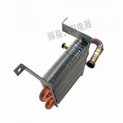 Finned hydrophilic foil evaporator for copper tube condenser of oxygen generator