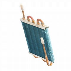 Copper tube evaporator finned hydrophilic foil condenser for water dispenser