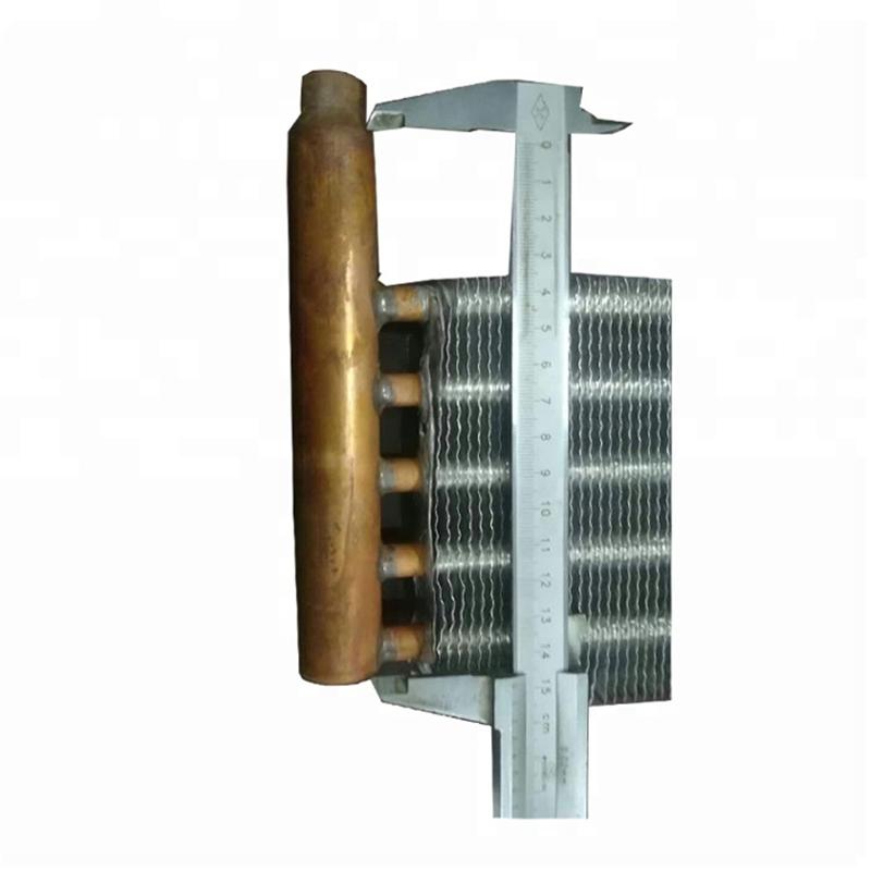 Copper tube evaporator finned hydrophilic foil condenser for fuel furnace