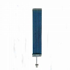 Copper tube evaporator finned hydrophilic foil condenser for microwave oven