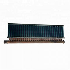 Copper tube evaporator finned hydrophilic foil condenser for hydrothermal heat e