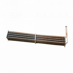 Copper tube evaporator finned hydrophilic foil condenser for duck neck cabinet