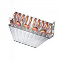 Copper tube evaporator finned