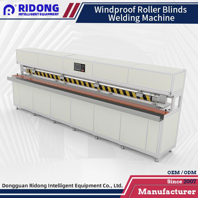 Windproof roller blinds welding machine