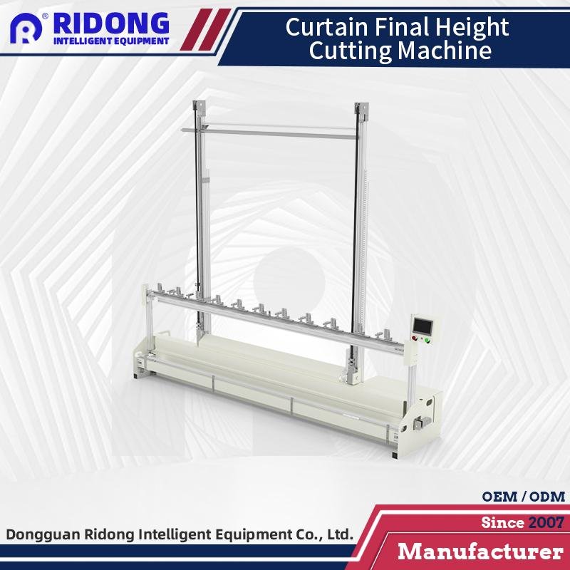 Vertical curtain height cutting machine