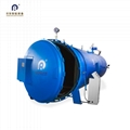 Horizontal curtain heat setting machine