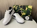 A Bathing Ape Bape Sta Low White And Black Tick 1