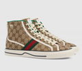 Men's Tennis 1977 high top sneaker Beige/ebony original GG canvas