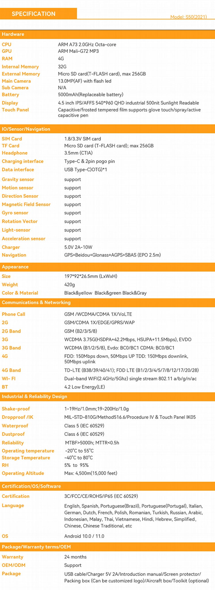 HUGEROCK S50 Highly Reliable R   ed PDA From Shenzhen SOTEN Technology 4