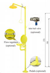 Stainless Steel Linkage Flip-top Double-proof Composite Eyewash