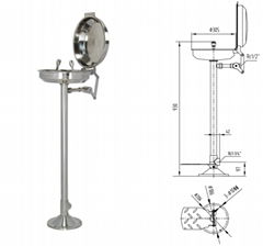 Stainless Steel Linked Flip-top Vertical Eyewash