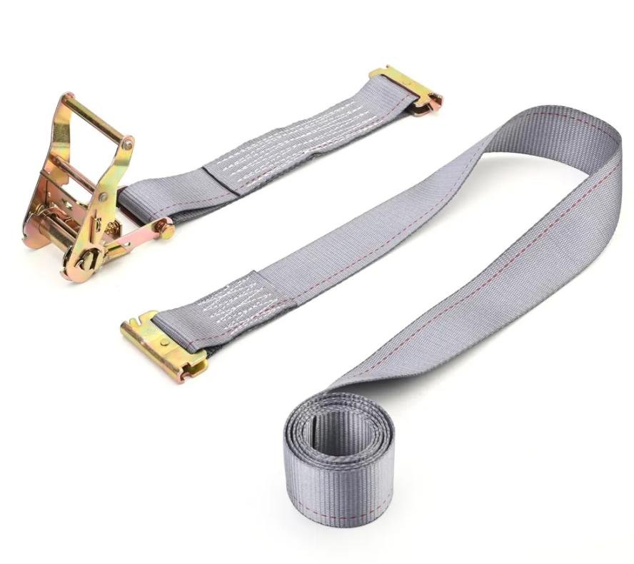 2x 4400lbs E Track Ratchet Strap Tie Down for Trailer 4