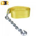 2" 3" 4" Winch Strap With Wire Hook / Flat Hook / D ring / Chain Anchor 3