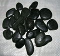 Black pebbles, landscaping stones, garden stones cobblestone river stones,
