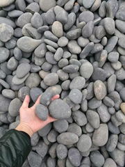 Grey pebbles, landscaping stones, garden stones cobblestone decorative stone