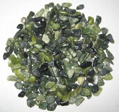 Green pebbles, landscaping stones, garden stones cobblestone decorative stone